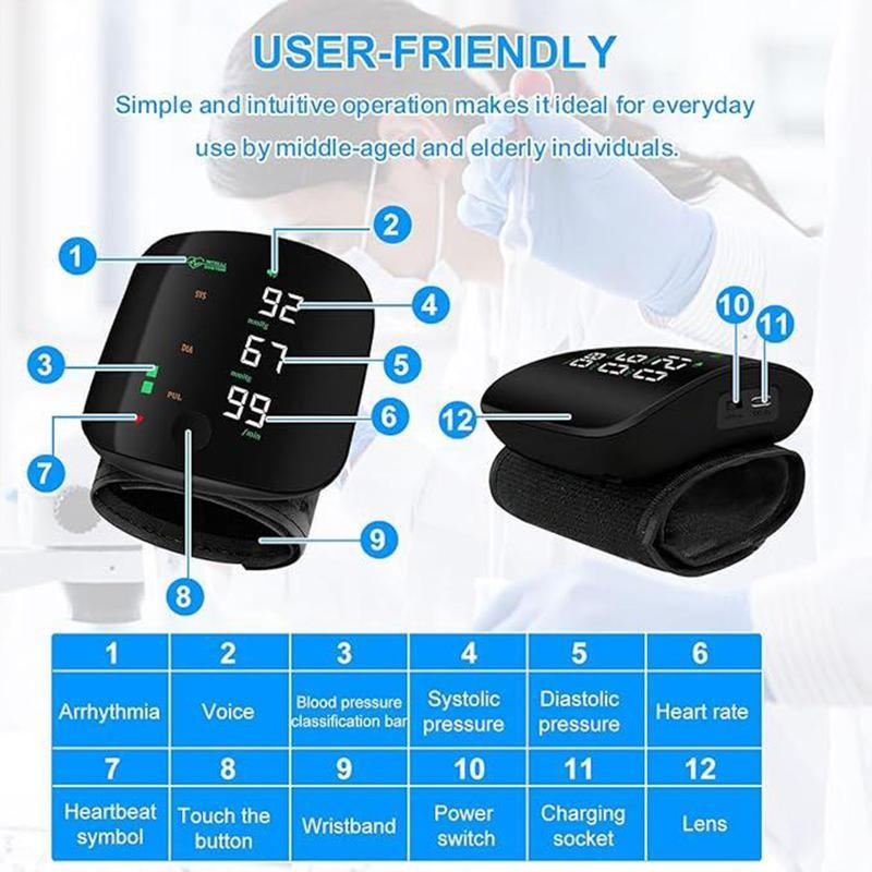 Tensiómetro de pulso digital – Ecrã LED tátil