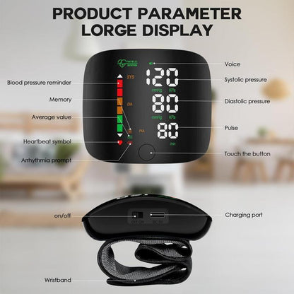 Tensiómetro de pulso digital – Ecrã LED tátil