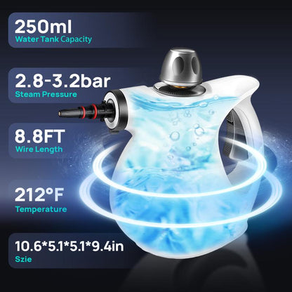 Limpador a vapor portátil 12 em 1 – Casa e carro